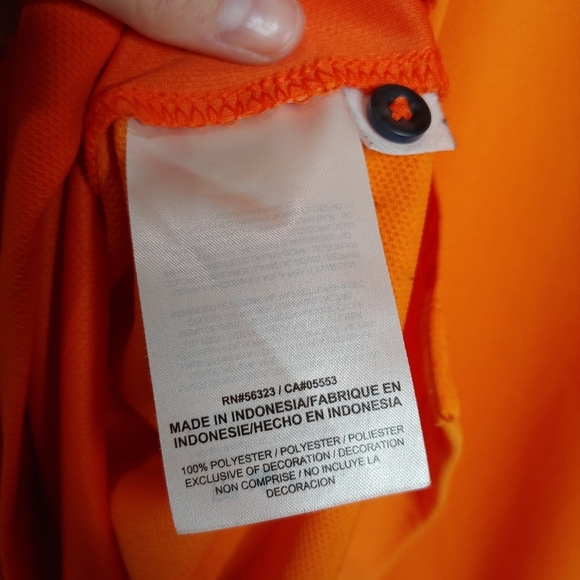 Nike Dri Fit NFL Denver Broncos Golf Polo Orange Large L 836669-827 - Picture 8 of 10